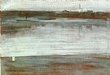 Early Canvas Paintings - Symphony in Grey Early Morning, Thames